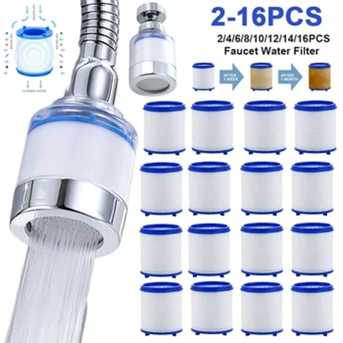 Ensemble de filtres de robinet, purificateur d'eau, élément filtrant de douche, robinet en coton PP, élimine le chlore et les métaux lourds filtrés pour salle de bains