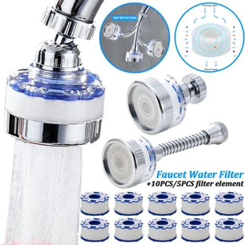Scagairí Faucet Mount Doirteal Brúigh Scagaire Uisce Faucet Folctha Uilíoch Ceanglóir Faucet Cruthúnas Splash do Chistin Seomra Folctha Baile