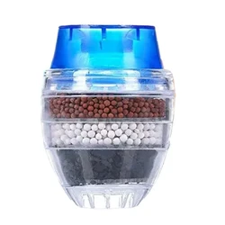Bộ lọc gắn vòi Máy lọc nước màu xanh Nhiều lớp Tiết kiệm nước hiệu quả Dễ dàng lắp đặt hệ thống lọc cho phòng tắm nhà bếp