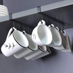 Ganci senza chiodi senza giunte di arte del ferro da cucina Ganci di stoccaggio per armadietti multi fila Conservazione di scaffali per scaffali a muro per armadietti da cucina