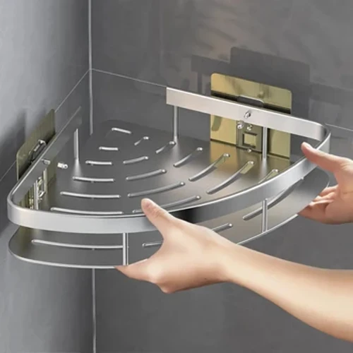 Seilf Seomra Folctha Eagraí Stórála Cistine Alúmanam Alloy Shampoo Rack Shower Seilf Accessories Seomra Folctha Uimh Seilf Druileála