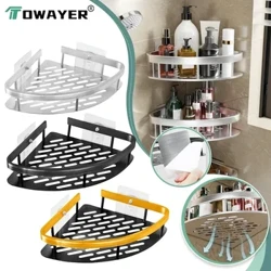 Badkamer Plank Keuken Organizer Driehoek Aluminium Shampoo Rek Geen boor Muur Douche Plank Badkamer Accessoires