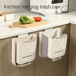 Kitchen Foldable Wall Mounted Trash Can Thickened Large Capacity Trash Can Wall Mounted Kitchen Cabinet Storage Wall Shelf