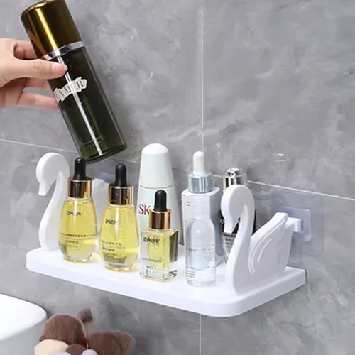 Swan Regal Wandmontage Regal Nee Punch Buedzëmmer Lagerung Späicherrack Kichen Organisator Buedzëmmer Späicher Regal