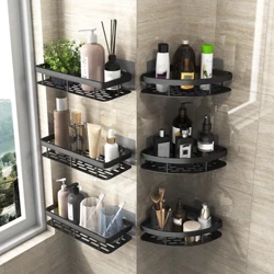 Rak Kamar Mandi Rak Dapur Rak Rempah-rempah Rak Ngambang kanggo Penyimpanan Dinding Rak Kamar Mandi Rak Penyimpanan Makeup Organizer
