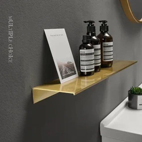 30-50Cm Hiện Đại Chải Vàng Đen Trắng Phòng Tắm Có Giá Để Đồ Kệ Nhà Tắm Nhà Bếp Treo Tường Phụ Kiện Nhà