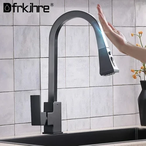 Pa'epa'e uliuli Toso i fafo fa'aigoa umukuka Faucets u'amea u'amea Smart Induction Fa'afefiloi Fa'aigoa Ta'alo Pa'i Pulea Fa'agogo Tap Torneira