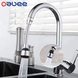Oauee Girevole da 360 gradi Rubinetto della cucina Aeratore Regolabile Doppia modalità Spruzzatore Filtro Diffusore Ugello per risparmio idrico Connettore del rubinetto