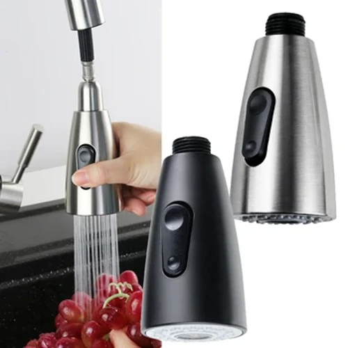 Cap de pulverizare extras pentru bucătărie universală, robinet de schimb pentru chiuvetă, baterie pentru chiuvetă, ABS, periat, negru, accesorii pentru baie de bucătărie
