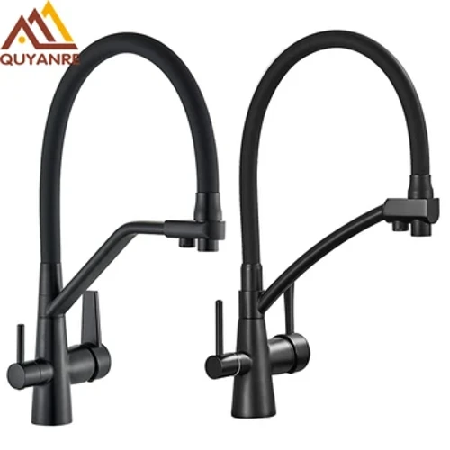 Quyanre Filtered Kitchen Faucets Purification Kitchen Tap 360 Rotate Water Filter Tap Fir Kitchen Three Ways Kitchen Faucets Tap
