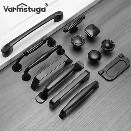 IKhabhinethi Yesimanje Iphatha Izinduku Eziqinile Ze-Aluminium Ingxubevange Yomnyango Futhi Iphatha Ikhishi Lekhabethe Lidonsa Idrawer Knobs Ifenisha Isibambo Sezingxenyekazi Zekhompyutha