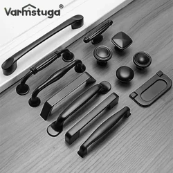 Moderne Schrankgriffe, Türknöpfe und -griffe aus massiver Aluminiumlegierung, Küchenschrankgriffe, Schubladenknöpfe, Möbelgriffe, Hardware