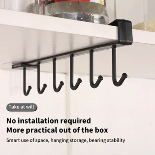 6 Móc Kệ Chứa Đồ Nhựa Dưới Kệ Giá Treo Đồ Dùng Đựng Tủ Quần Áo Nhà Bếp Phòng Tắm Nhà Tổ Chức Phụ Kiện Gia Đình