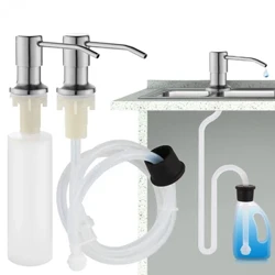 Dávkovač tekutého mydla do kuchynského drezu Pumpa z nehrdzavejúcej ocele 500 ml Fľaša na tekuté mydlo Fľaša na umývanie rúk Tlakový dávkovač mydla