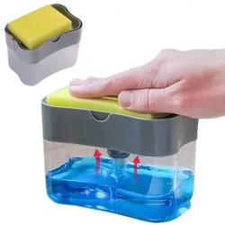 Oshxona idish-tovoq sovun qutisi uchun ko'chma detarjan dispenser to'plami shimgichni ushlagichli qo'lda suyuqlik tarqatuvchi oshxona asboblari