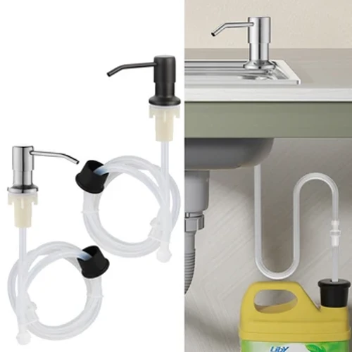 Dozator de săpun pentru chiuvetă de bucătărie din oțel inoxidabil 304 Tub de prelungire pentru presă pentru săpun de vase Cap de pompă Extensor pentru cap de ieșire 350/500ML