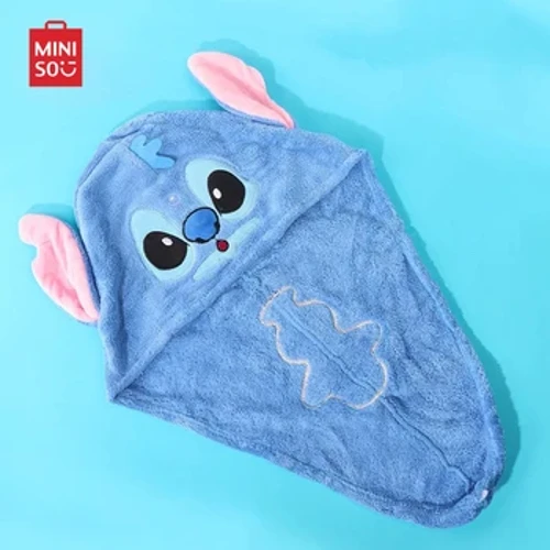 „Disney Lilo“ ir „Stitch“ plaukų rankšluostis Animacinių filmų „Anime“ figūrėlės Greitai išdžiūsta kepurė, puikiai sugerianti dangtelis, vonios įvynioklis, rankšluostis, rankšluostis, skirtas mergaitė