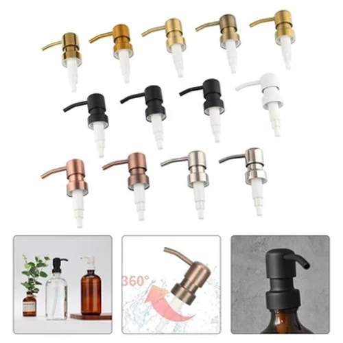 1pcs Cegin Ystafell Ymolchi Hylif Sebon Lotion Dispenser Pympiau Pennaeth Pwmp Dur Di-staen Pen Ar gyfer Potel Dispenser Wasg Llaw