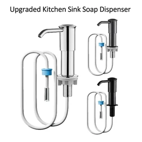 Dispenser di sapone per cucina Dispenser di sapone liquido resistente alla ruggine per la pulizia della cucina Dispenser di sapone per lavello incorporato con silicone