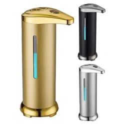 Dispenser Sabun Otomatis Isi Ulang Tanpa Sentuhan Smart Wadah Sabun Cair Stainless Steel Kreatif Pompa Sabun Piring Listrik