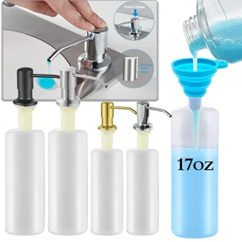 500ml Kichen Dish Seef Spender Spull Seife Pompel Spender Edelstol Built-in Detergent Spullmaschinn Flëssegket Container