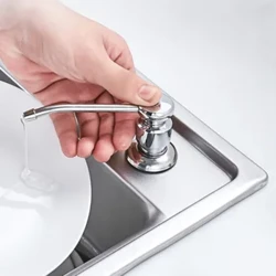 300ML ABS Chrome Kitoa Sabuni ya Jikoni Sinki ya Chupa Kioevu cha Bafuni Sabuni ya Kuoshea Mikono Mikono