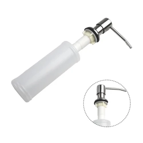 350 ml Dispenser för flytande tvål för diskbänkar, pump för flytande tvål, flaska, diskbänksmontering för handtryckstvål. Badrumstillbehör