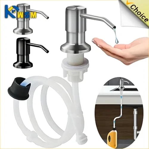 1/2PCS Dispenser di sapone liquido in acciaio inossidabile pompa lavello da cucina distributore di liquidi a pressione manuale accessori hardware da cucina