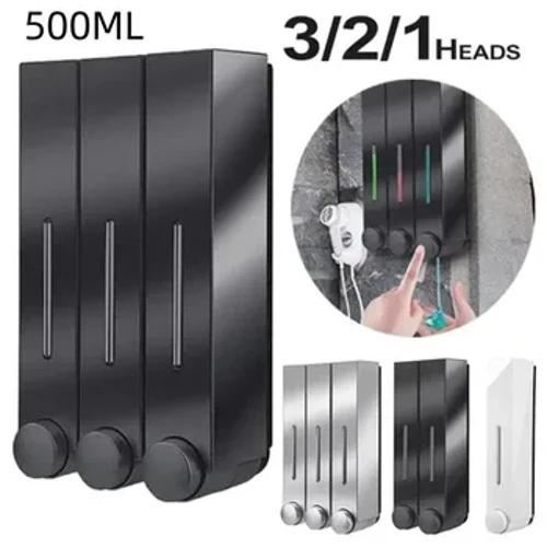 500ML Handpers Zeepdispenser Shampoo Lotion Zeep Pomp Dispenser Fles Douchegel Container Wandmontage Badkamer Accessoires