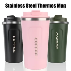 Termoskopp kaffekrus for tevann kaffe dobbel rustfritt stål 380/510 ML bil termokrus Leak_Proof Travel Thermo Cafe