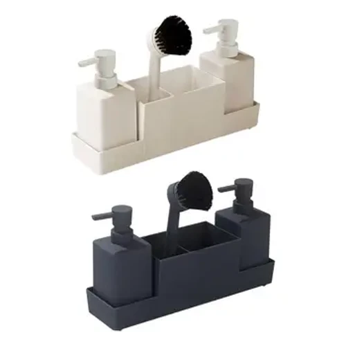 4 Cái/bộ Chất Lỏng Xà Phòng Rửa Tay Hộp Đựng Xà Phòng Nhà Bếp Với Miếng Bọt Biển Chống Trượt Cho Bồn Rửa Nhà Tắm Nhà Bếp Nhà Tổ Chức Nhà