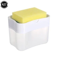 2-in-1-Spender für Scheuerflüssigkeit, Pressetyp, Flüssigseifenbox, Pumpenorganizer, Küchenwerkzeug, Badezimmerbedarf, Neu, heiß