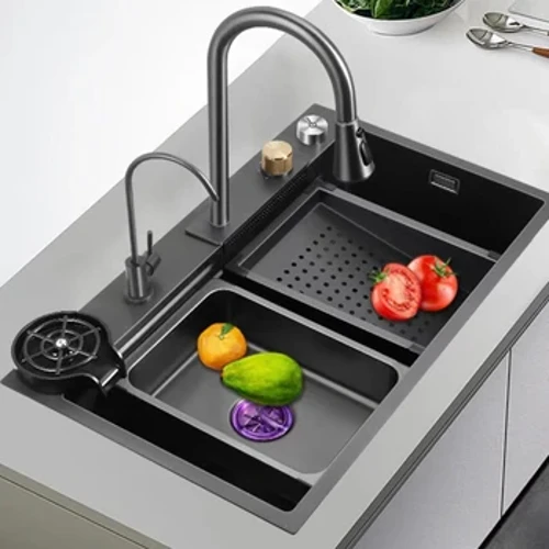 Ulu'ele'ele Efuefu Nano Ukuka Sink Lapo'a Tele Laise Tele Vash Basin Avai Pepa Tasi I luga mauga I lalo o le umukuka Sink Faucet alavai.