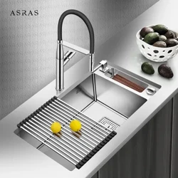 Rankų darbo virtuvės kriauklė ASRAS-7542P SUS304
