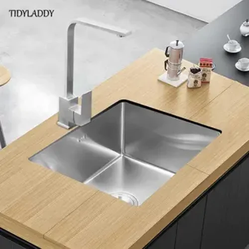 Oshxona uchun lavabo Yashirin bitta kosali Bar kichik o'lchamli lavabo zanglamaydigan po'latdan yasalgan balkonli lavabo Yashirin qora oshxona lavabo bar lavabo