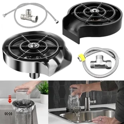 Sciacquatrice in vetro per rubinetto ad alta pressione per lavello da cucina Rondella automatica per tazze in vetro Accessori per bar Birra Caffè Latte Detergente per tazze da tè