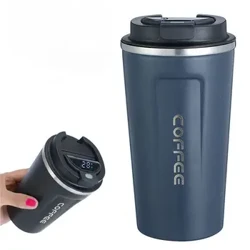 Pametna posuda za kafu od nehrđajućeg čelika, termos šolja s inteligentnim pokazivačem temperature Prijenosna putna šalica 380 ml 510 ml