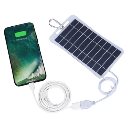 2W 5V Panel Solar Symudol USB Batri Charger Solar Panel Charger Ffôn dal dŵr Banc pŵer ar gyfer gwersylla heicio backpack