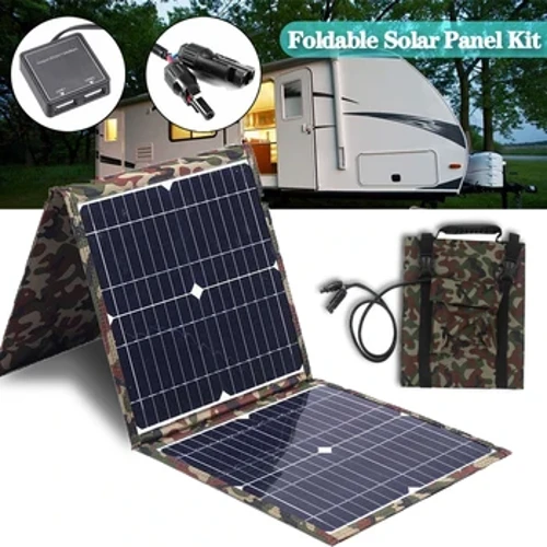 Pecyn Panel Solar Plygadwy 100-800W Cwblhau Gorsaf Bŵer Solar MPPT Charger Generator Cludadwy 18V ar gyfer Gwersylla Carafannau Cychod Car