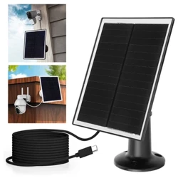 6W 5V Shingled Solar Panel 24% Effizienz Solar Cell Panel Micro USB & USB-C Port Solar Charging Panel fir Sécherheetskamera