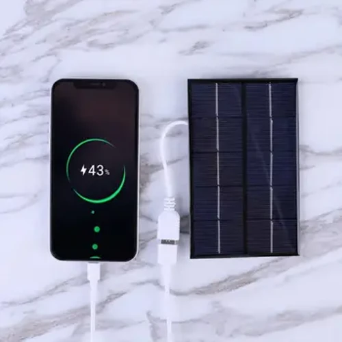 5V Panel Solar USB Micro Batri Charger Awyr Agored Cludadwy Ar gyfer Banc Pŵer Ffôn Symudol Gwefrydd Solar Polysilicon Dal dwr