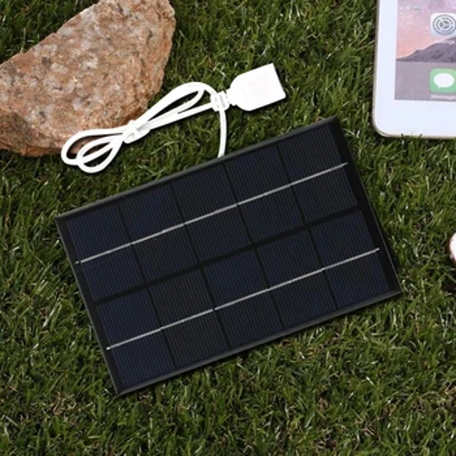 USB-Solarmodul für den Außenbereich, 5 W, 5 V, tragbares Solarladegerät, Scheibe, Klettern, Schnellladegerät, Polysilizium, Reise, DIY-Solarladegerät, Generator
