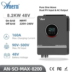 1.6KW 3KW 4.2KW 6.2KW Hybrid Solar Inverter 12V 24V 48V Photovoltaic Hybrid Inverter Max PV 500V Yakha ku-MPPT 120A 80A Ishaja