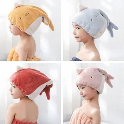 Siarc Newydd Sych Gwallt Cap Meddal Microfiber Cawod Cap Tywel Bath Hetiau ar gyfer Merched Sy'n Sychu'n Gyflym Meddal ar gyfer Kid Turban Pen Merch Tywel