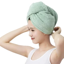 Alileader microfibre cheveux serviette enveloppement Super absorbant Turban corail velours cheveux sec chapeau casquettes cheveux serviettes pour femmes bouclés cheveux longs
