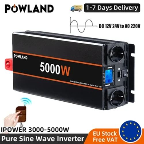 Convertitore di potenza 12V 24V a AC 220V 3000W 4000W 5000W Onda sinusoidale pura Convertitore di tensione per inverter per auto solare Trasformatore di frequenza