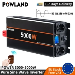 Power Inverter 12V 24V To AC 220V 3000W 4000W 5000W Pure Sine Wave Solar Auto Inverter Transformer Spannung Frequenz Converter
