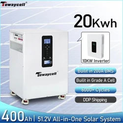 20KWh Pin LiFePO4 tất cả trong một 10KWh 15KWh 48V 51.2V Hệ thống năng lượng mặt trời gia đình Tích hợp 10KW Biến tần di động ESS miễn thuế