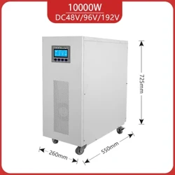 Gwrthdröydd Solar 12KW Oddi ar y Grid Wedi'i Adeiladu mewn MPPT Sine Pur Amlder Isel DC48V/96V/192V 110V-220V 10000W Gwrthdröydd Defnydd Cartref Tonnau