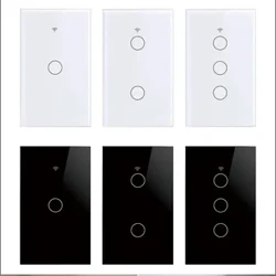 Touch Switch Tuya Smart Life Light WiFi Sensor Smart Switch App Remote Control No Neutral Wire 110V 220V For Alexa Google Home